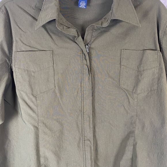 Venezia Green Military Style Jacket Coat size 26/28 - Picture 5 of 9